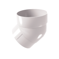 Колено трубы 45 Grand Line Классика, белый