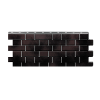 Фасадные панели FINEBER Кирпич клинкерный 3D, коричнево-черный