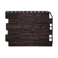 Фасадные панели FINEBER ДАЧНЫЙ Скол, темно-коричневый