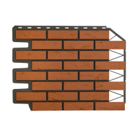 Фасадные панели FINEBER Кирпич баварский, терракотовый