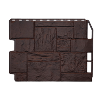 Фасадные панели FINEBER Туф, темно-коричневый