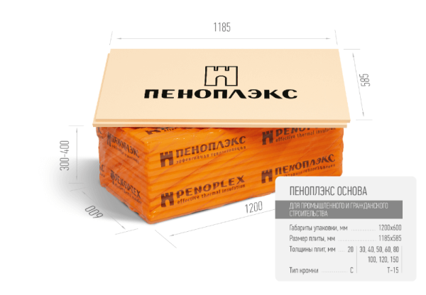 XPS Пеноплэкс Основа, 60 мм