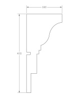 Карниз ForPRO К-180x400