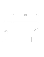 Подоконник ForPRO П-80x65
