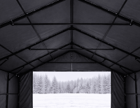 Прямостенный тентовый ангар