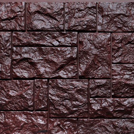 Фасадные панели FINEBER Камень дикий, коричневый