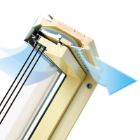 Мансардное окно FAKRO FTP-V U4, среднеповоротное